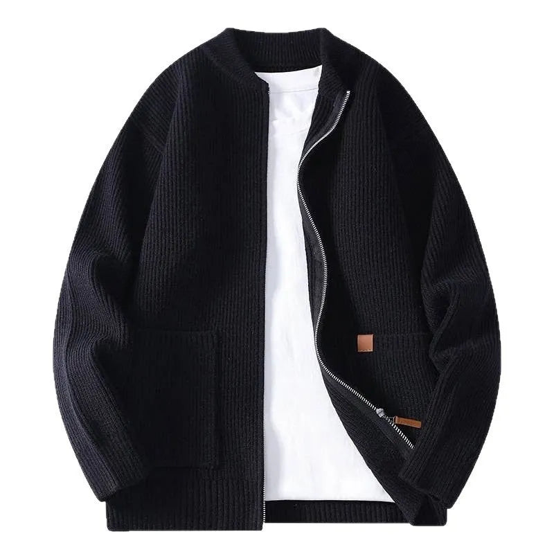 Men's striped cardigan jacket in straight fit, available in five colours and sizes M to 4XL