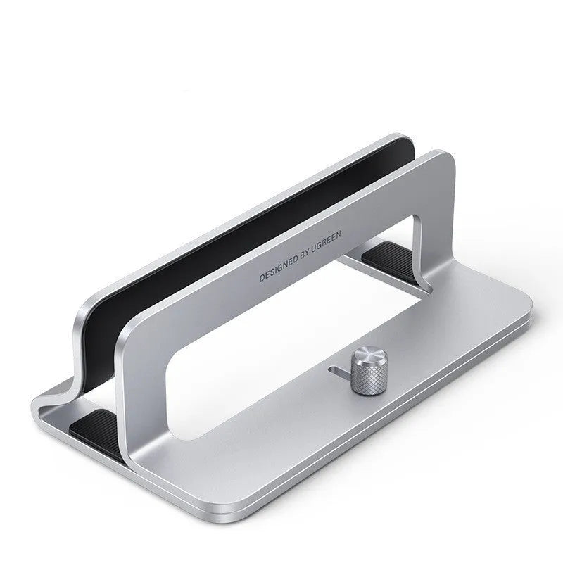 Silver aluminium alloy laptop cooling base with adjustable width for tool-free fitting from 12mm to 26mm