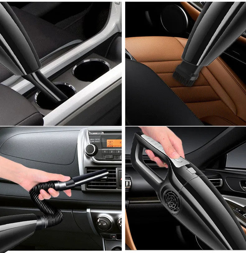 PoHigh Power Hypa car vacuum cleaner with 36cm length, black or orange ABS body, cigarette lighter power connection