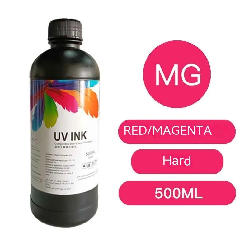 500ml bottle of Epson UV ink for XP600 and TX800 printers with multiple colour options