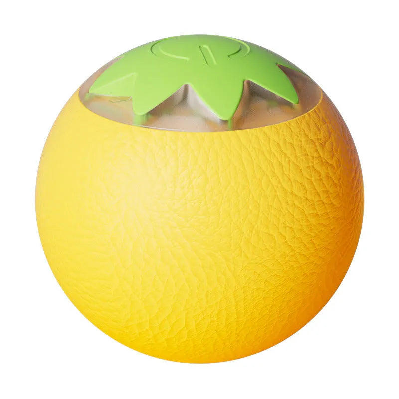 Small green automatic rolling ball pet toy for dogs and cats with flashing lights