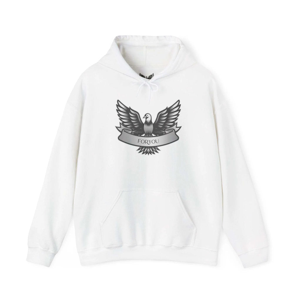 Men's and women's solid colour cotton blend hoodie with hood and long sleeves, available in multiple sizes