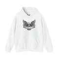 Men's and women's solid colour cotton blend hoodie with hood and long sleeves, available in multiple sizes