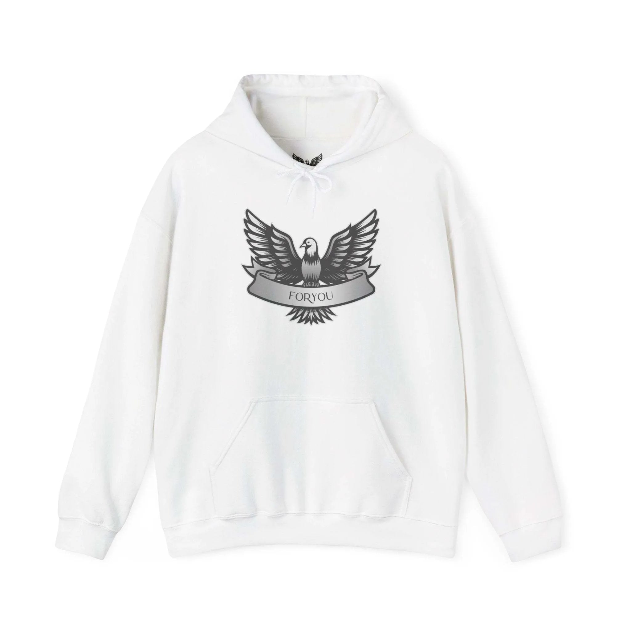 Men's and women's solid colour cotton blend hoodie with hood and long sleeves, available in multiple sizes