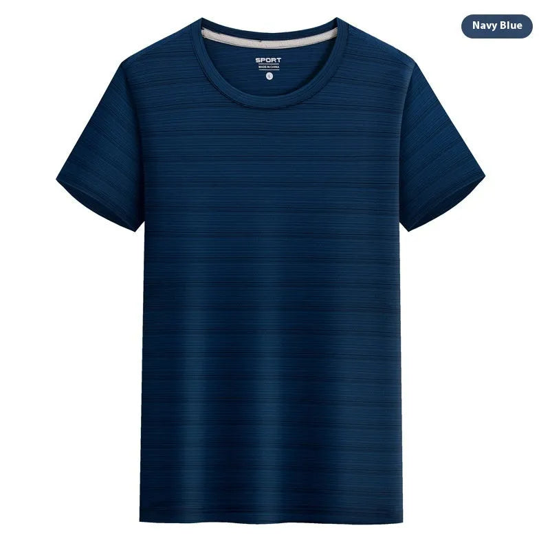 Crystal Silk round neck T-shirt in solid colour on size chart background