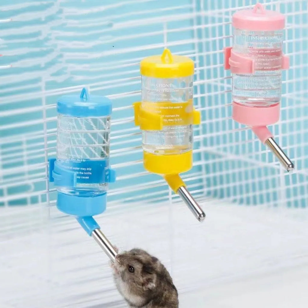 Ball kettle leak-proof water feeder for small pets in green, yellow, pink, white, or sky blue with capacity options