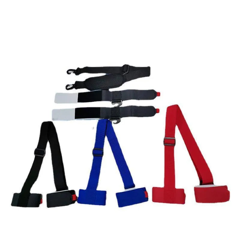 Fixed sewing skiing bandage with adjustable hook-and-loop strap in black, blue, pink, or red