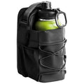 Magnetic crossbody water bottle bag in pink or black cloth with magnetic closure