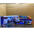 Children's battery-powered launch missile truck toy with catapult shell car and deformation track car, plastic vehicle for ages 4-6
