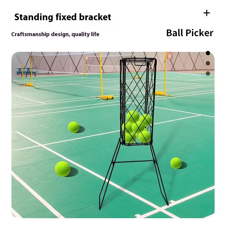 Black iron ball picker for tennis and table tennis, specification 40.5 by 8