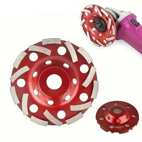 5-inch diamond shaped bowl grinding plate 125mm for concrete wall marble granite stone processing