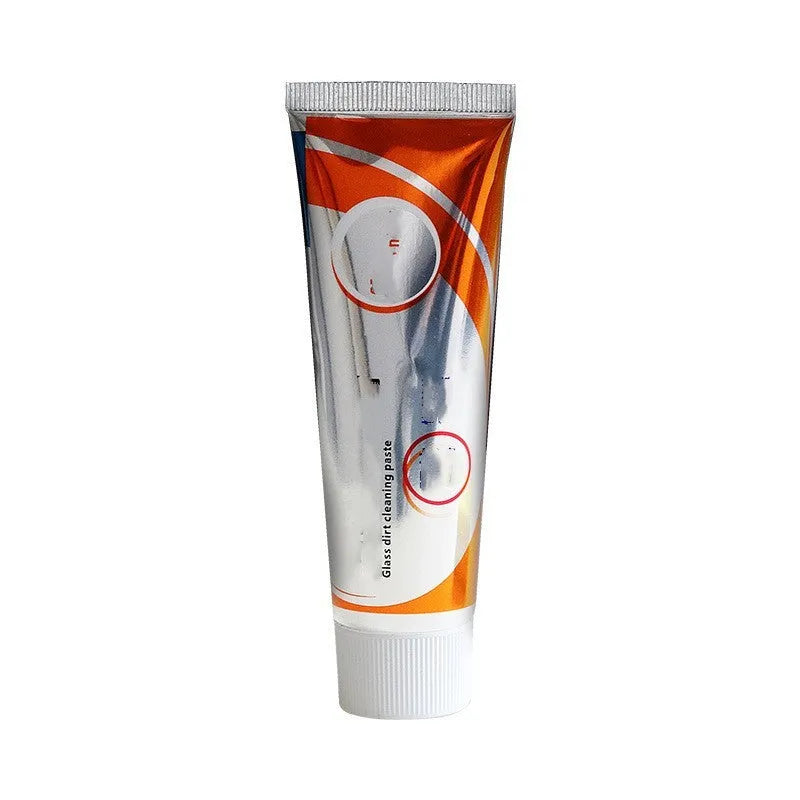 White 65ml car windshield cleaning paste in compact packaging for oil stain removal