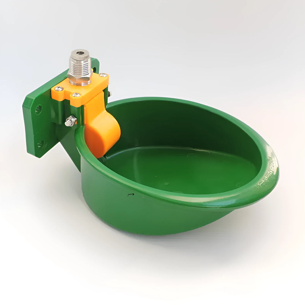 Green plastic automatic water nozzle drinking bowl for sheep and pig farming equipment