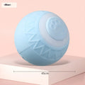 Blue automatic moving cat toy ball with rechargeable battery bouncing on floor