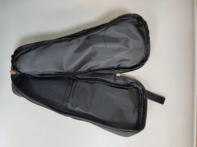 Black cloth portable storage bag for mobile phone stabilizer accessories, measuring 20cm x 15cm x 8cm