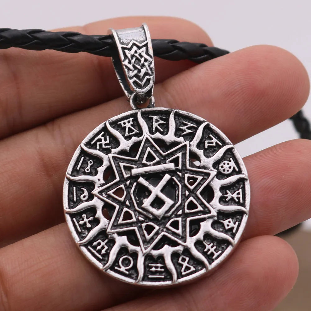 Lunavin ODing logo pendant necklace with adjustable chain in antique silver or bronze finish
