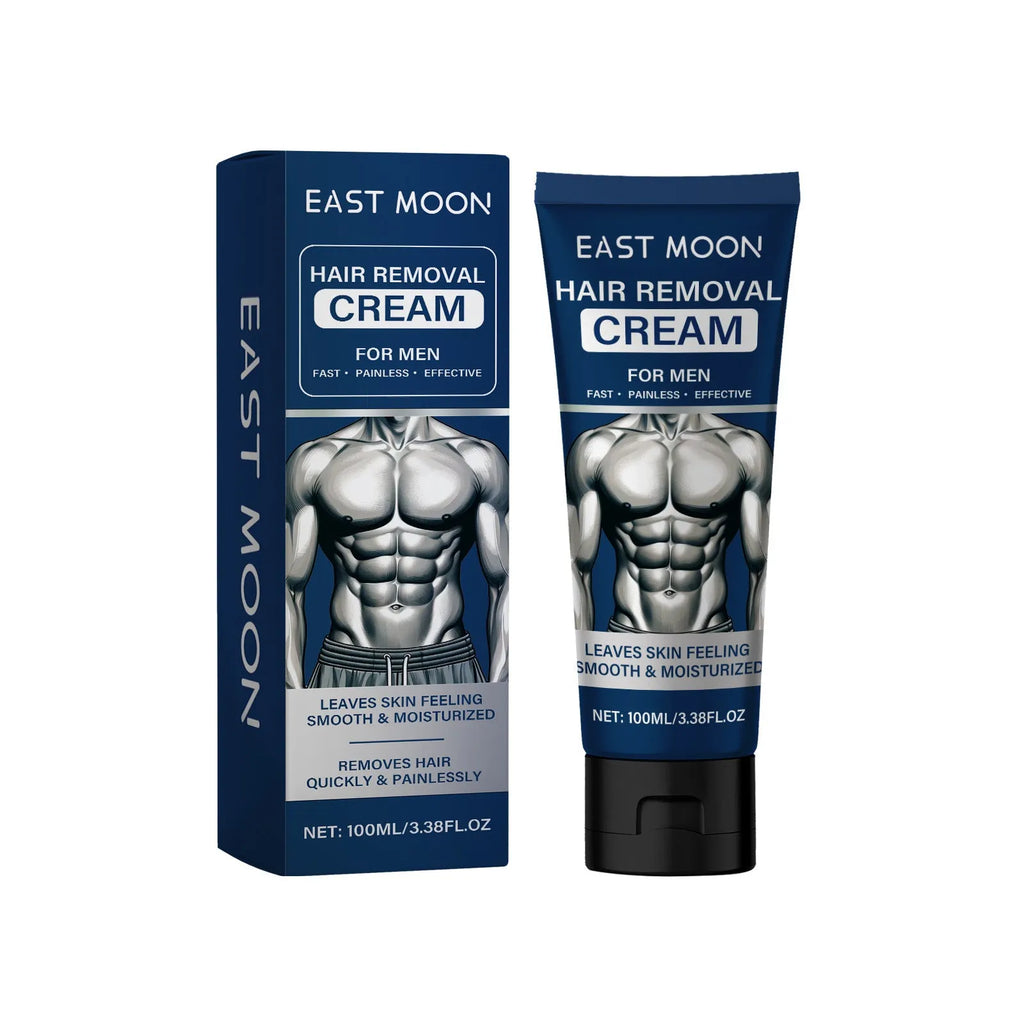 100ml men's mild depilatory cream tube for facial and body hair removal with reduced irritation