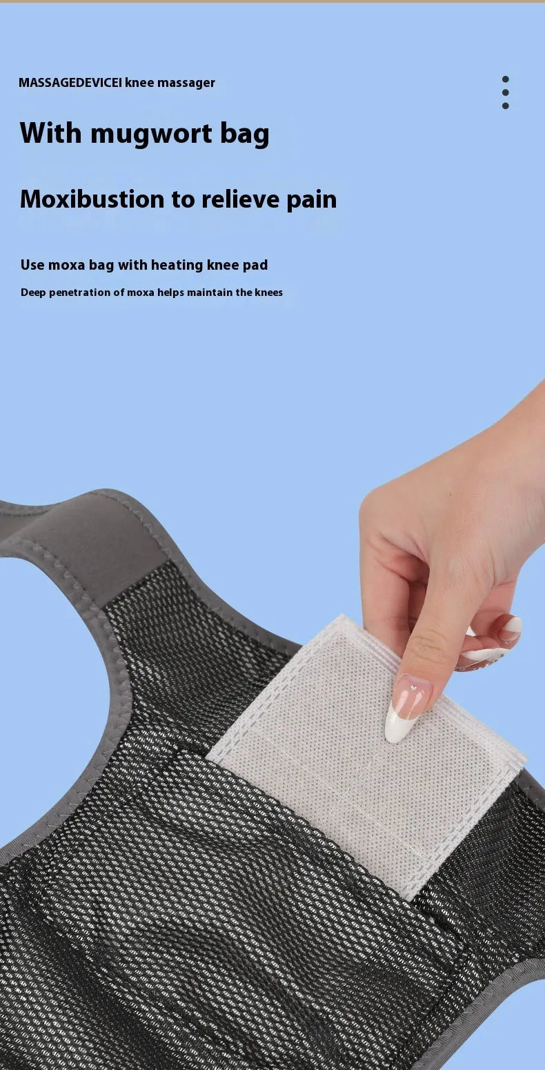 Grey cloth hand massager with Type-C charging port for wrist ankle knee neck physiotherapy