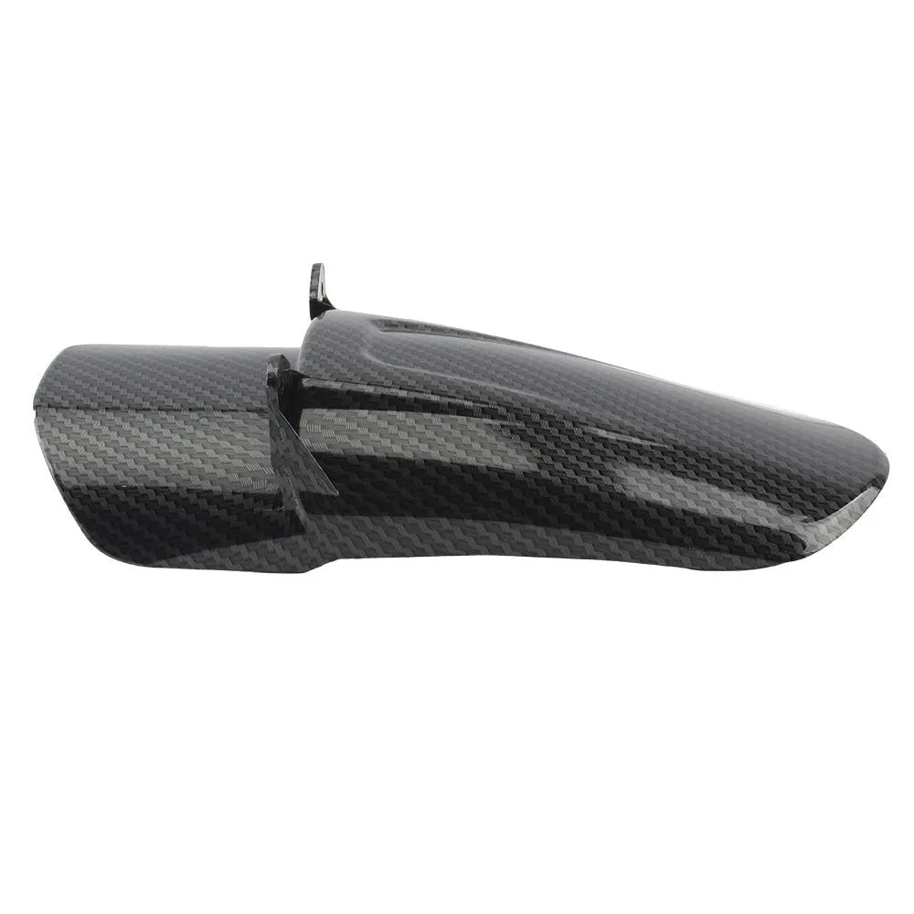 Carbon fibre rear shock absorber fender for a Light Bee scrambler motorcycle.