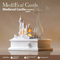 White medieval castle cold fragrance aromatherapy machine with ambient lighting, 188mm tall with USB-C charging port