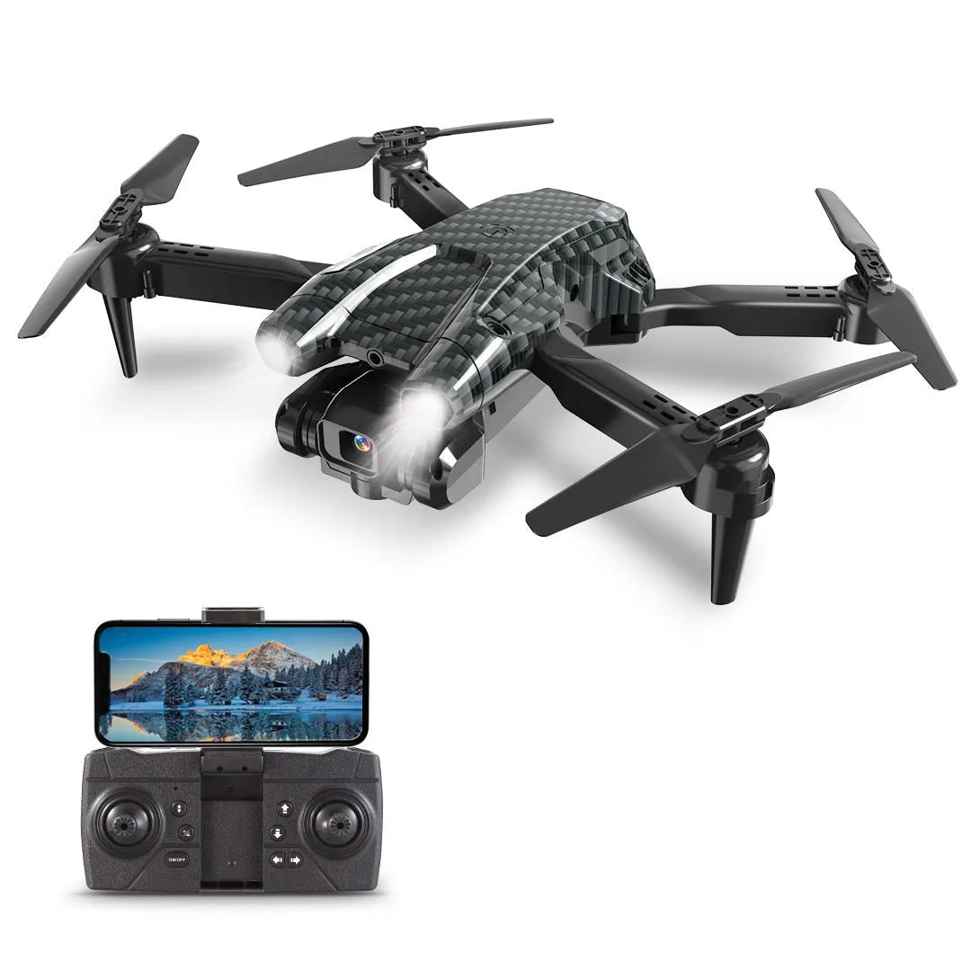 S138 folding UAV with carbon fibre appearance, 360° obstacle avoidance, and storage bag, size under 30cm