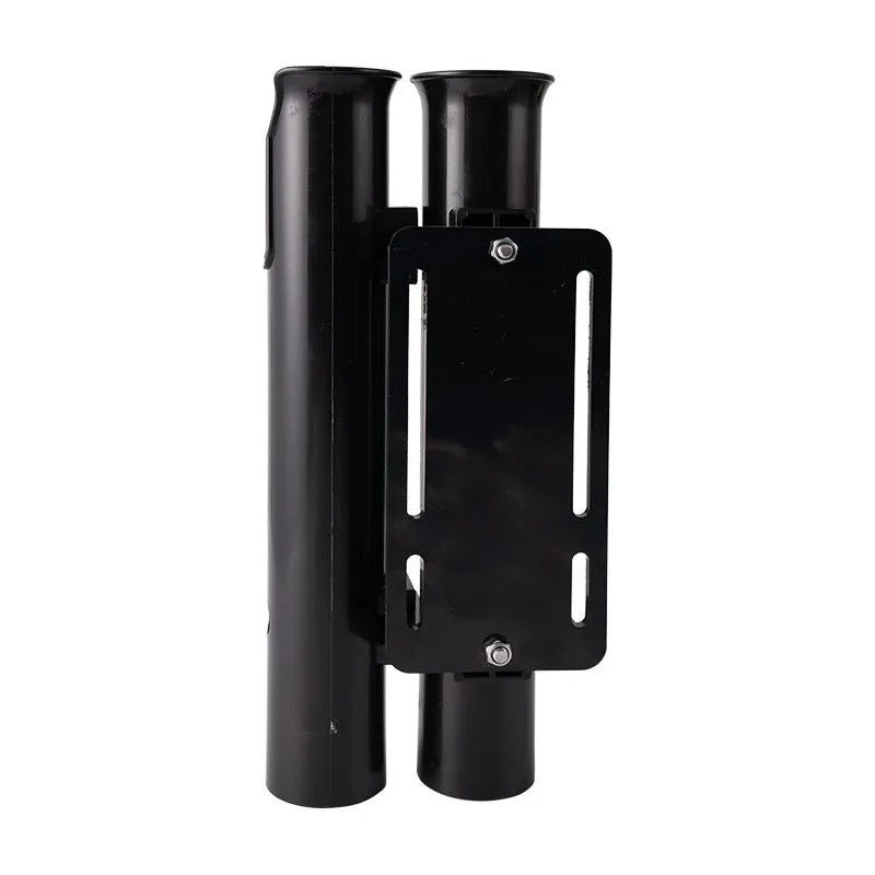 Carbon bicycle and motorcycle fishing rod rack with double-layer plastic rod frame