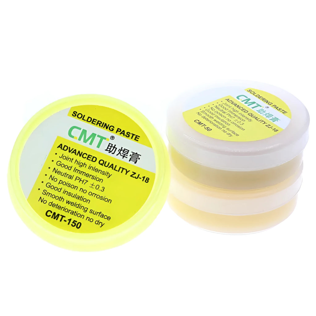 CMT series soldering flux paste in 50g or 85g formats for electric soldering irons