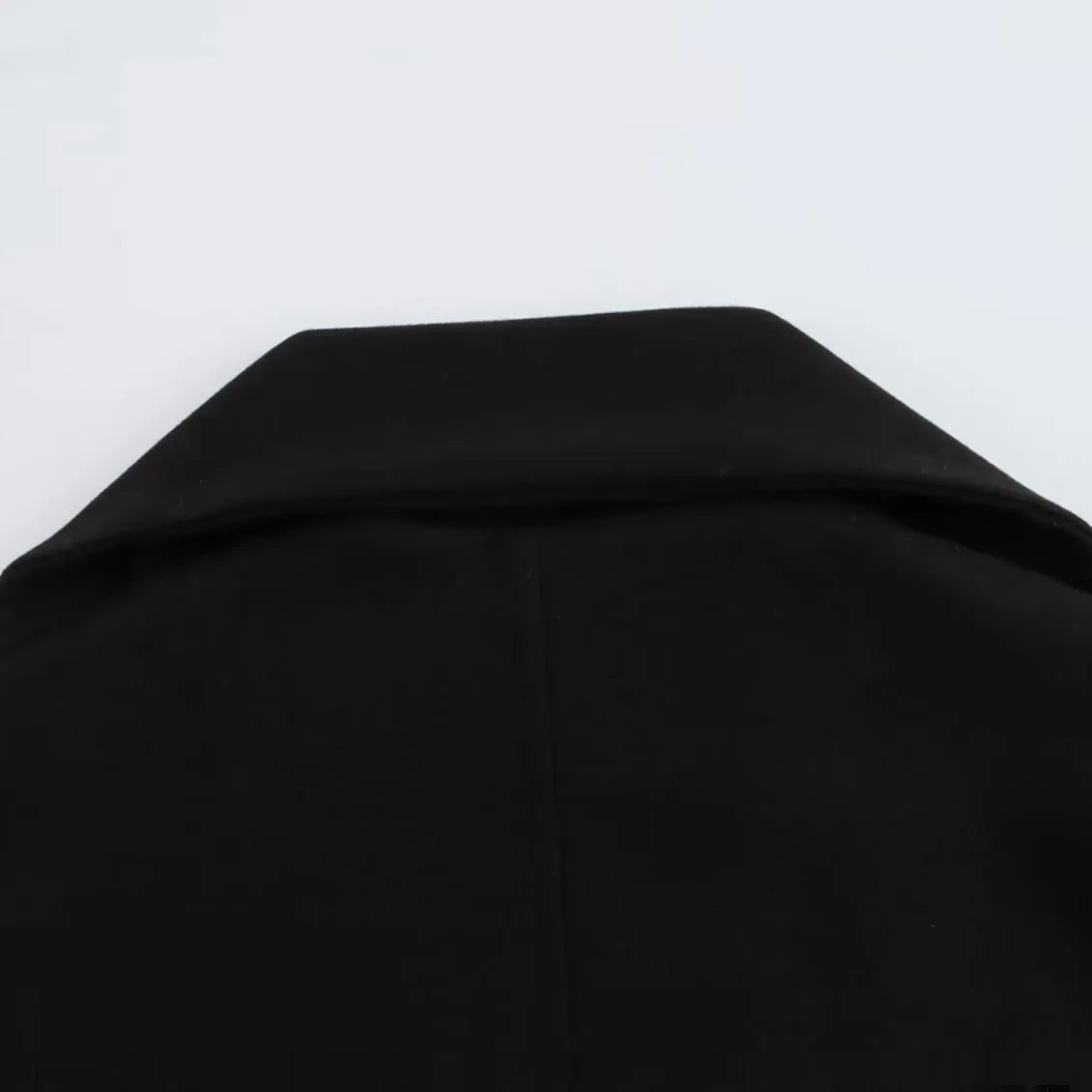 Women's street fashion overcoat with artificial fur collar in lengthened 100cm design