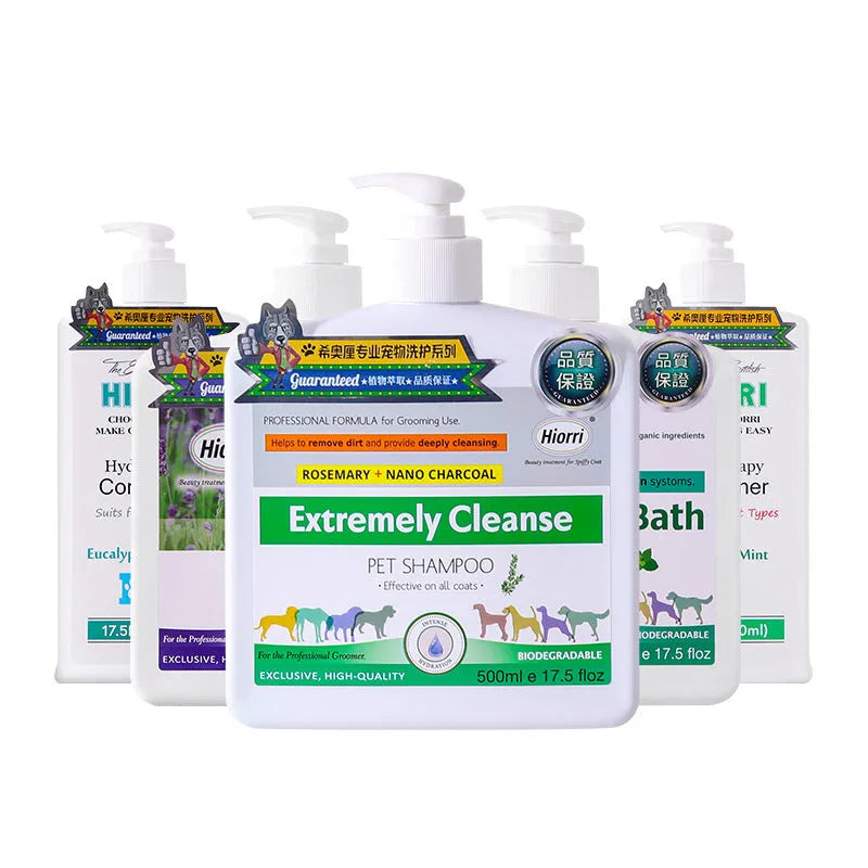 500ml pet shampoo and conditioner set for dogs and cats including lavender formula