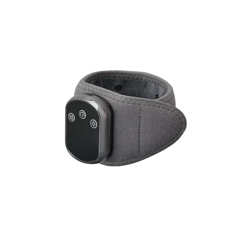 Grey cloth hand massager with Type-C charging port for wrist ankle knee neck physiotherapy