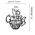 Black wrought iron wall decoration showing English letters silhouette, 26x28cm dimensions with 0.1cm thickness