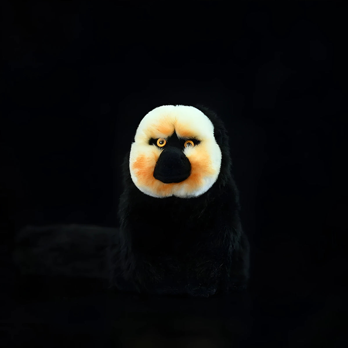 White faced monkey plush toy, 22 cm tall, flannel fabric with PP cotton filling, single white faced monkey doll