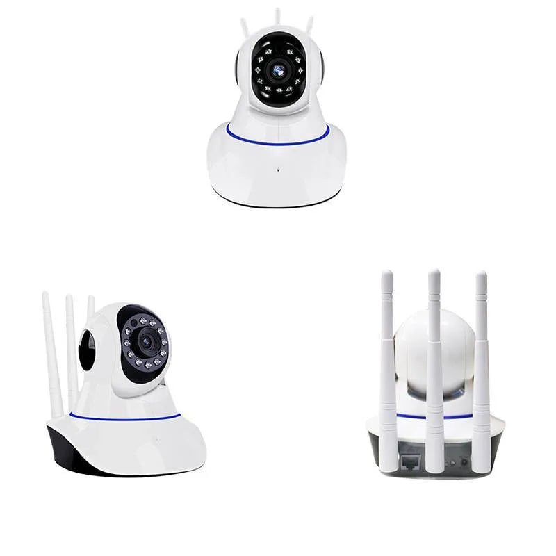 White wireless dome surveillance camera with 3.6mm lens for HD night vision monitoring