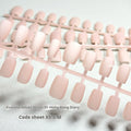 Frosted Velvet Cat's Eye 01 artificial nails showing electroplated finish and short ladder design in XS, S, M sizes