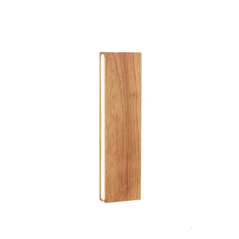 Wooden LED bedside wall lamp in 22cm, 32cm or 52cm size with warm or white light, 220V Nordic style