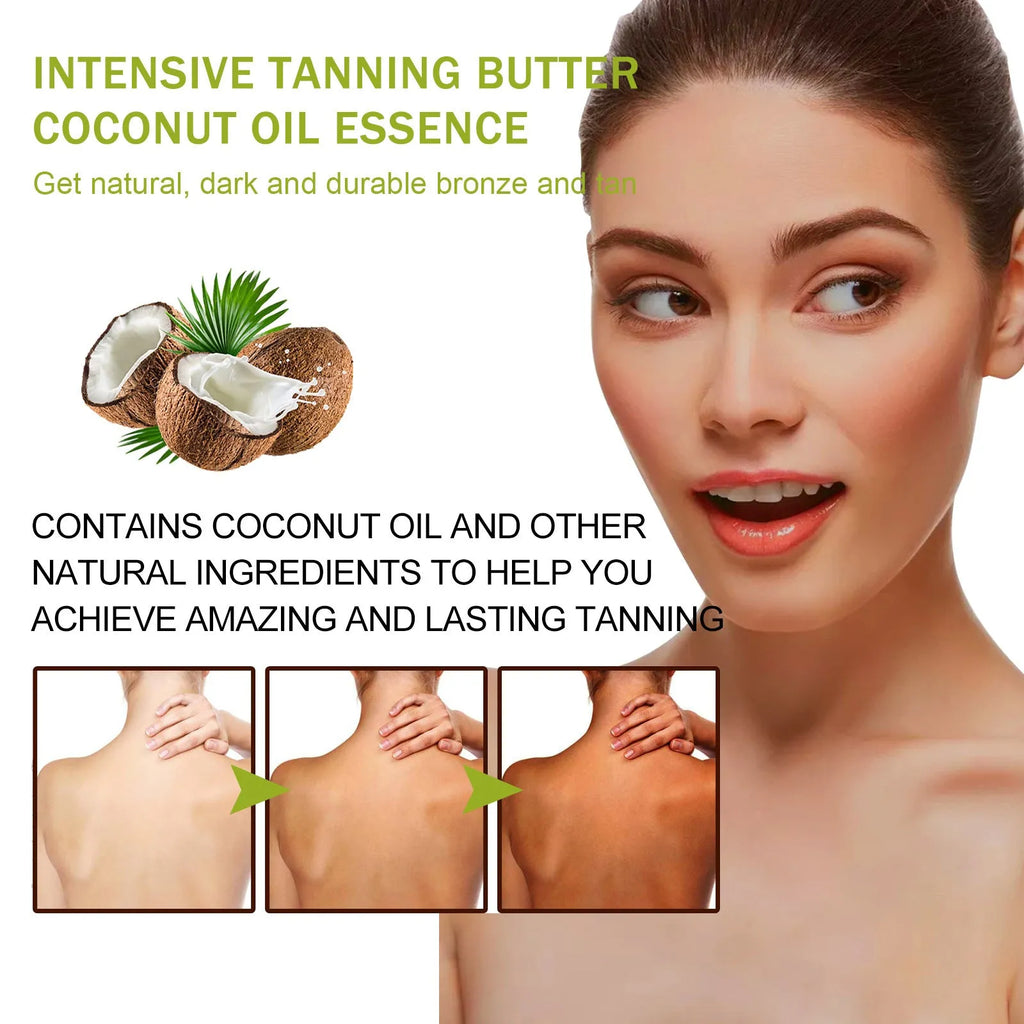 Coconut Help Black Frost Even Help Outdoor skin tanning cream tub, 100g size.