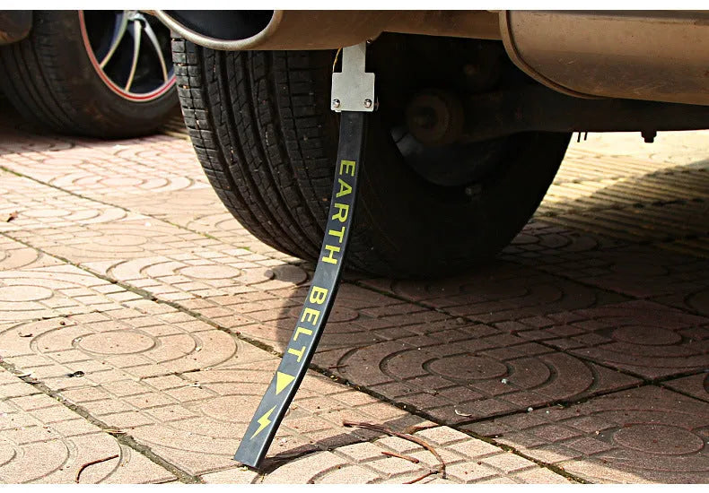 Black 370mm car electrostatic grounding chain with rubber housing and copper wire core for static electricity control