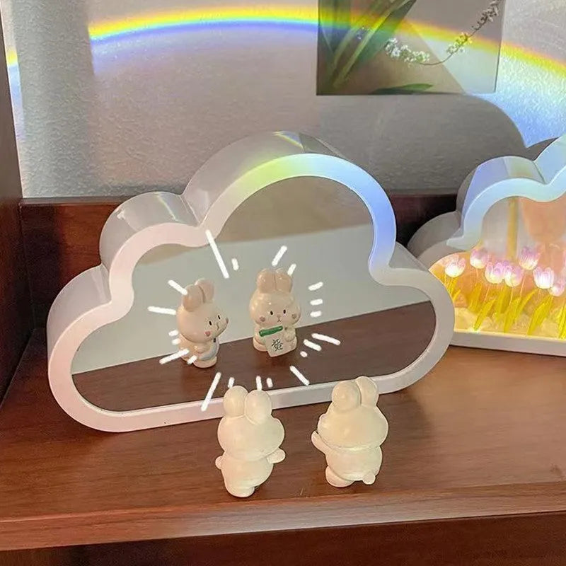 Tulip-shaped DIY night lamp kit with LED light and decorative mirror surface