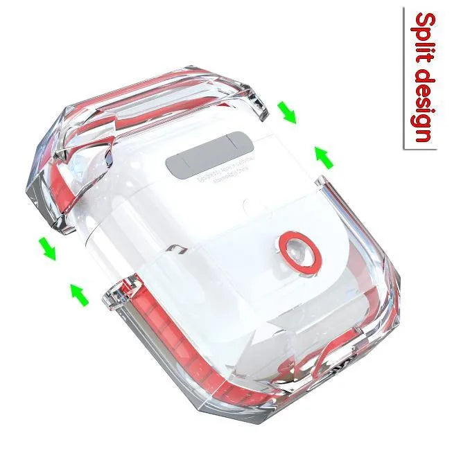 Transparent TPU silicone headphone protection case for AirPods 3rd Generation, 6.7 x 2.7 x 5cm, in black, red, white, green, purple, yellow, pink, and rose red.