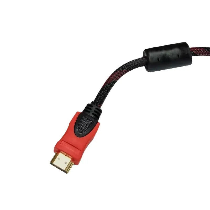 Black HDMI to AV15 M adapter cable with gold-plated connectors, length 1.5 metres
