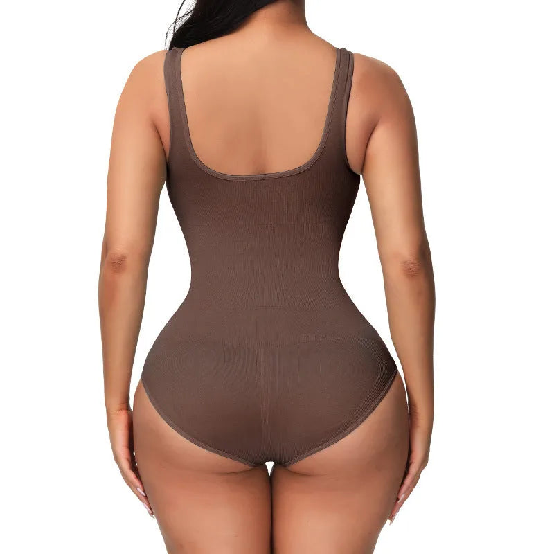 Seamless nylon bodysuit with waist support and hip lift functions in multiple colours