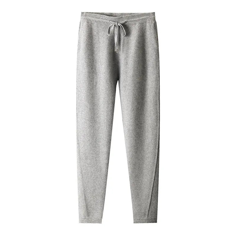 Four flat split thickening wear-resistant casual pants, straight leg mid waist, cashmere, camel light gray dark camel gray blue