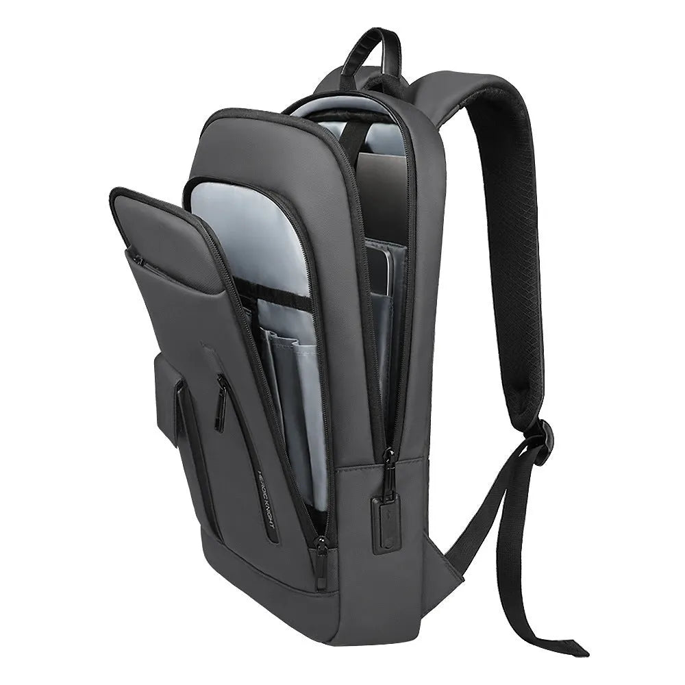 Men's lightweight Oxford cloth backpack in dark grey, olive green, blue, or black colours