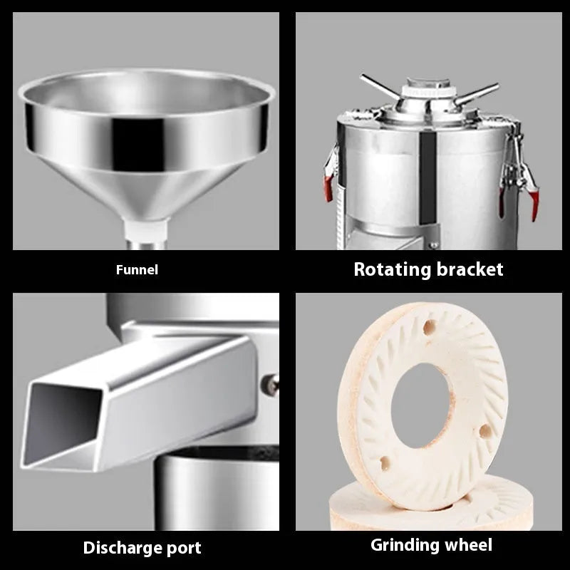Stainless steel electric grinding machine with 100mm wheel for nut and seed pastes