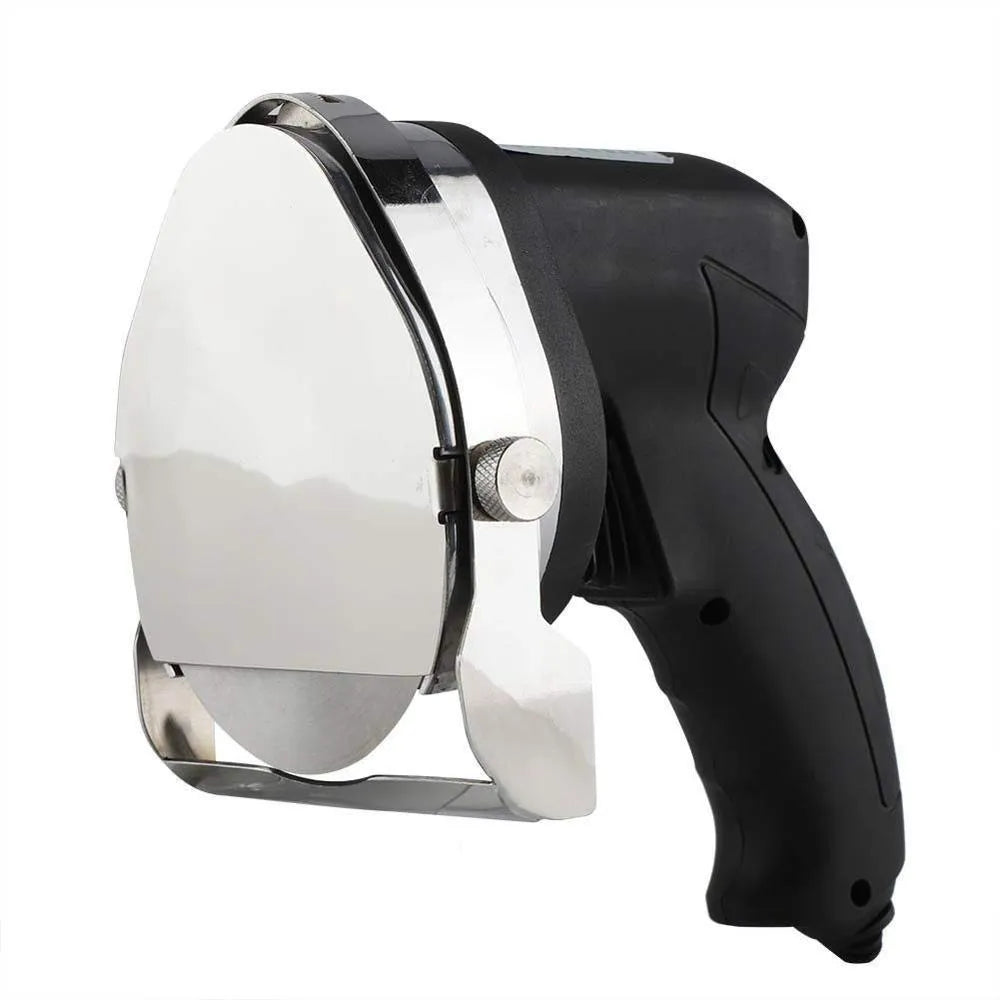 Black electric meat cleaver for turkey barbecue with adjustable cutting size and 80W motor