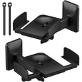 Double clip speaker wall mount 2 pack black wall hanging rack audio accessory