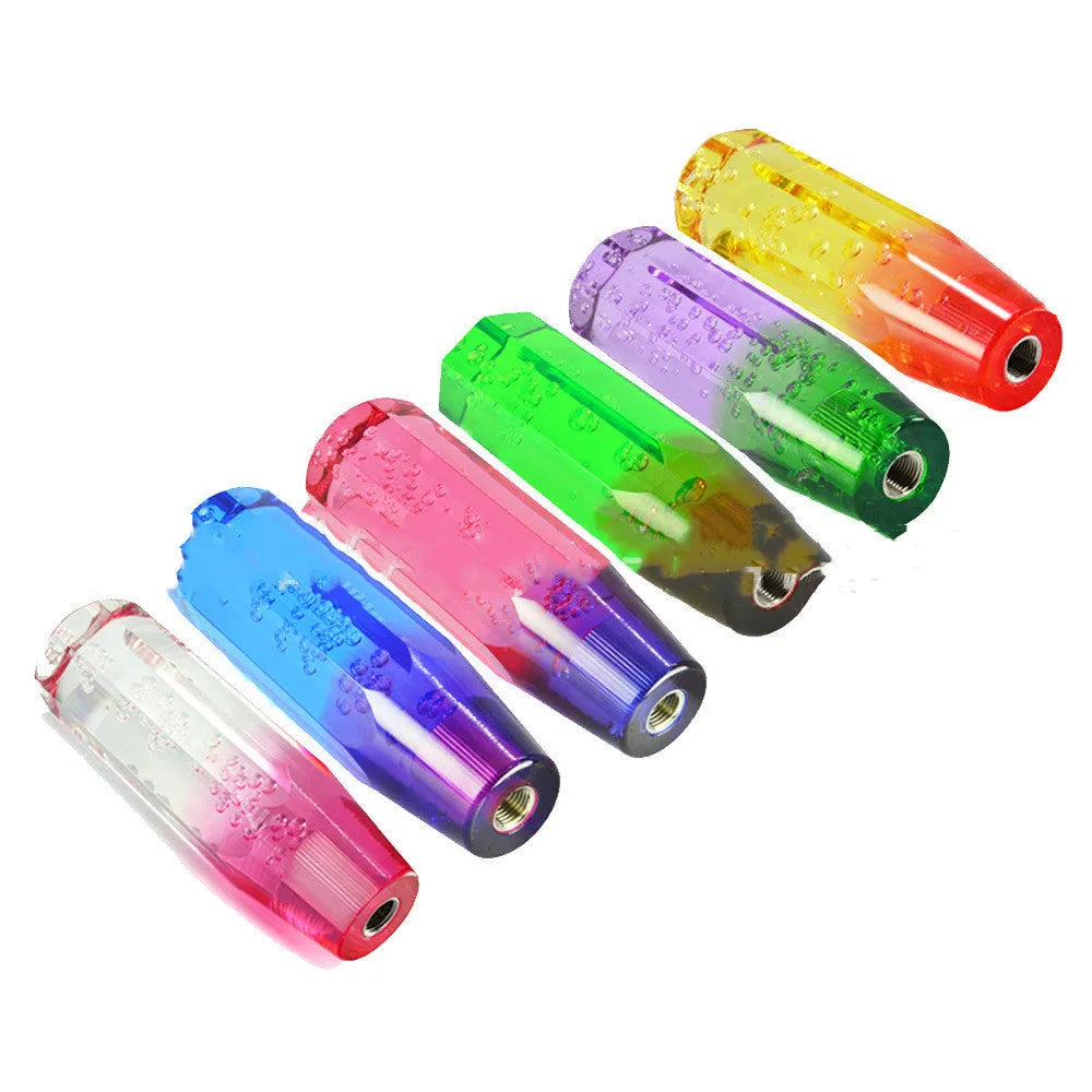 Transparent acrylic gear lever with two-colour design for car shift knobs