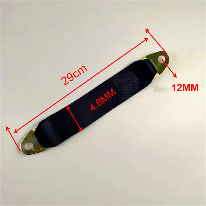Polyester door fixing belt with adjustable tension and included screws and nuts for door security