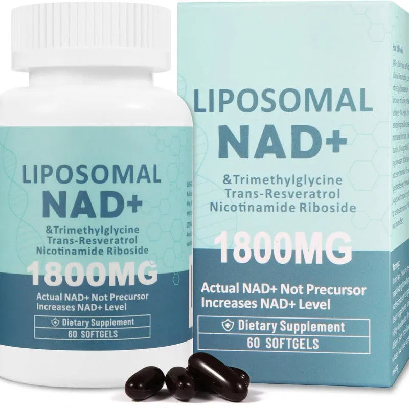 Bottle of NMN capsules with choice of 60 or 120 count and 24-month shelf life.