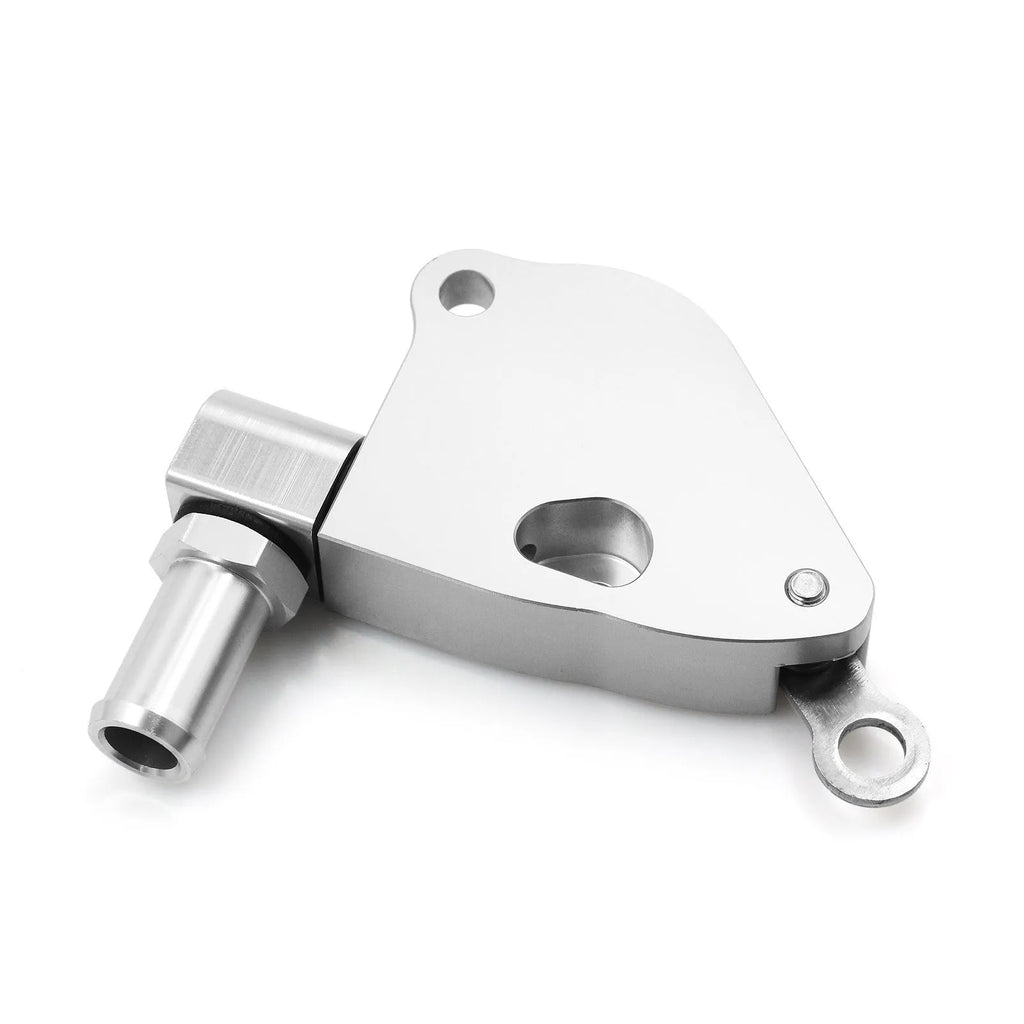 Honda K series intake manifold coolant adapter for K20 and K24 engines with mounting hardware